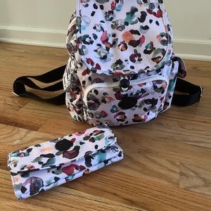 Kipling canvas backpack & wallet
